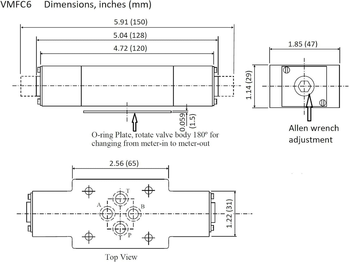 Flow Control Valve D03 (NG6) Module 9 gpm 3045 psi (AB - A and B port)