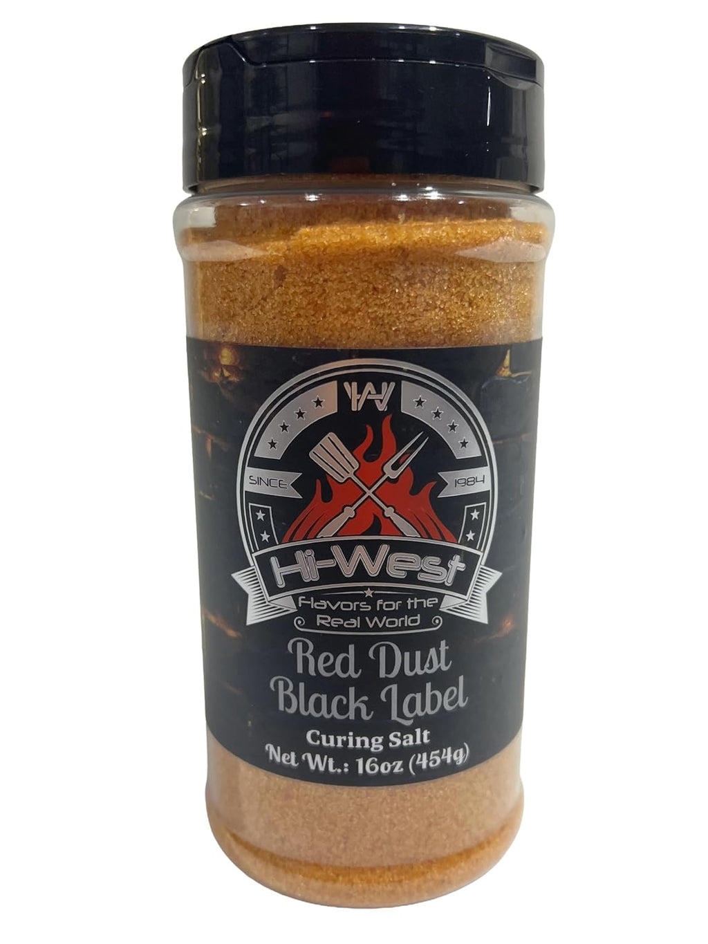 Red Dust Black Label Curing Salt, Premium Meat Curing Salt No. 1, 16 oz, with 6.25% Sodium Nitrite, Capsicum Extract