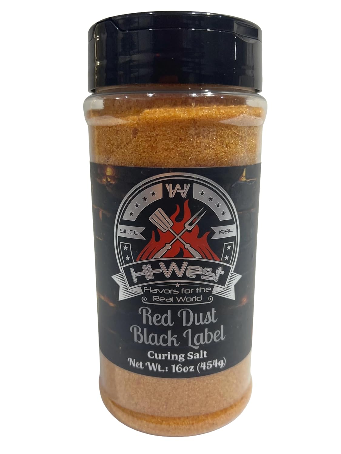 Red Dust Black Label Curing Salt, Premium Meat Curing Salt No. 1, 16 oz, with 6.25% Sodium Nitrite, Capsicum Extract