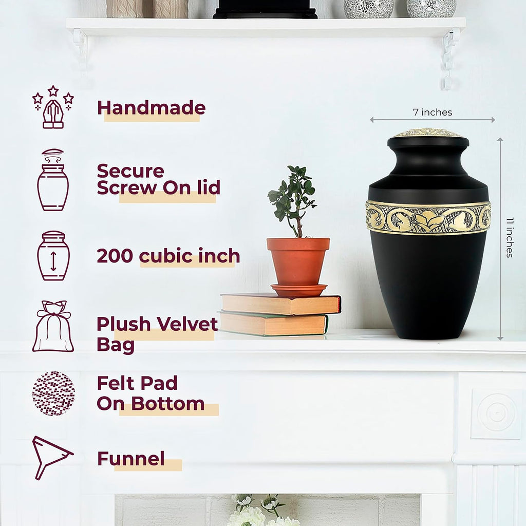 Cremation Urns for Human Ashes, Funeral Memorial Urn for Male and Female, Decorative Burial Grecian Urn Collection