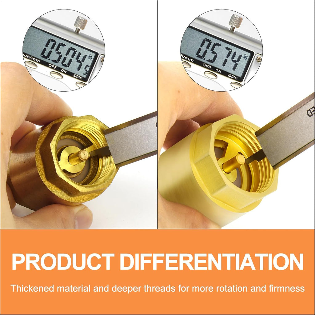 GASHER 2PCS Brass Check Valve 1" Female Thread, Backflow Prevention, One Way Check Valves(new)