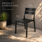 Aluminum Stackable Patio Dining Chairs Set of 4