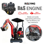 Mini Excavator,1.2 Ton Mini Digger,13.5HP B&S Gasoline Engine,EPA Certified,Compact Rubber Tracked Excavator