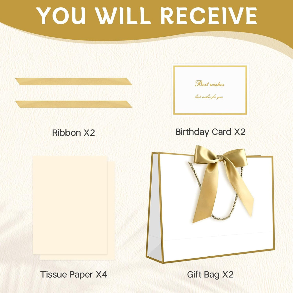 Gift Bags with Handles, 11" Small Gift Bags with Tissue Paper