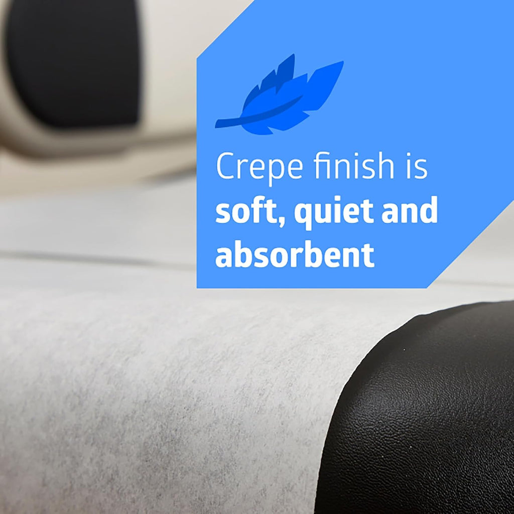 Medical Exam Table Paper, Crepe Table Paper, 18 inches X 125 feet, Case of 12 Rolls