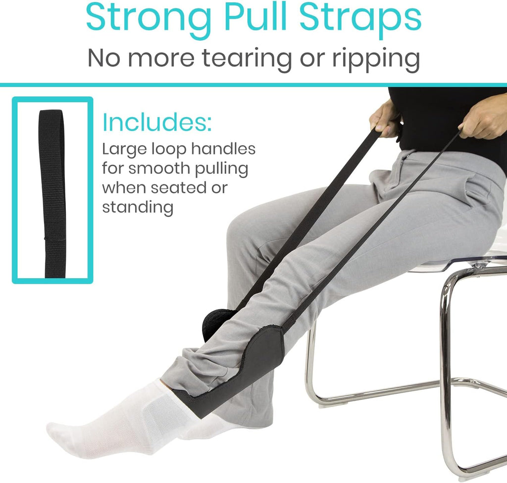 Flexible Sock Aid for Putting on Socks - Extra Wide Sock Puller
