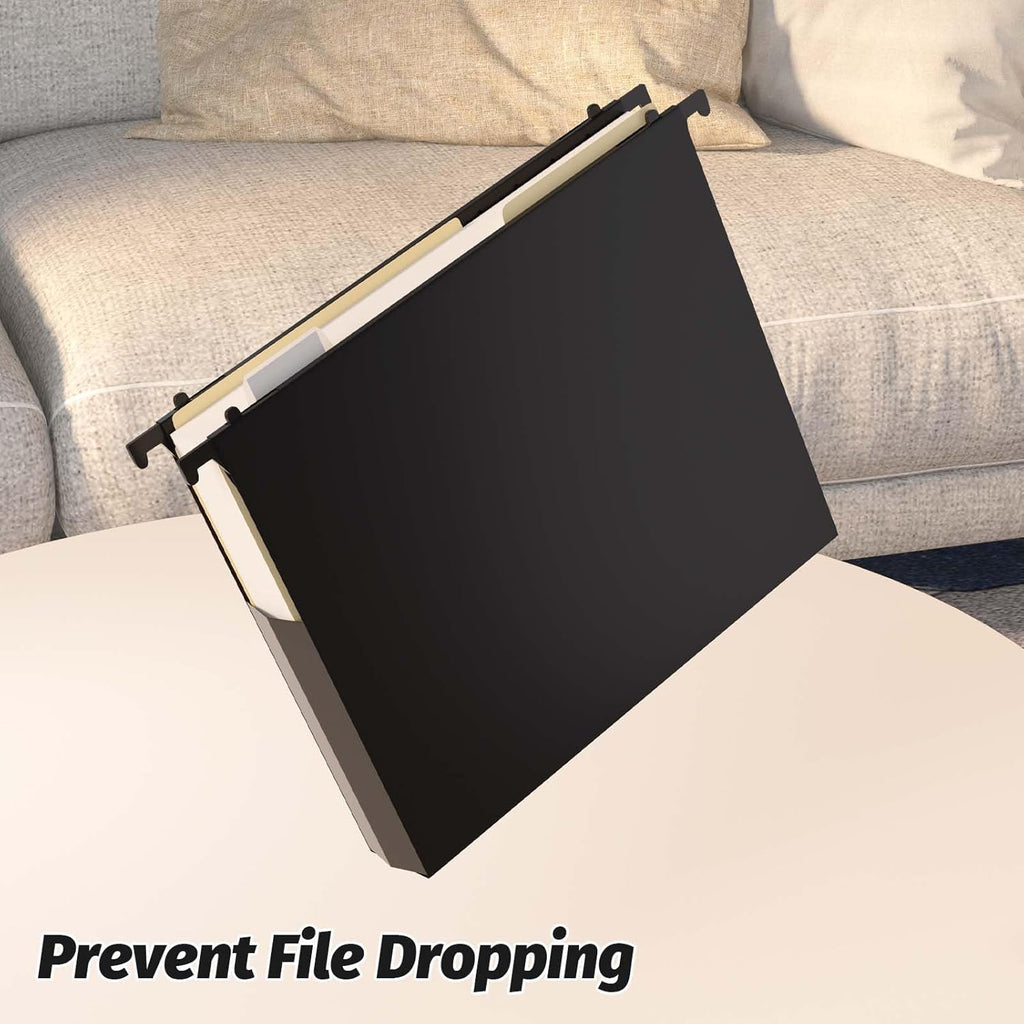 Extra Capacity Plastic Hanging File Folders,12 Pack Reinforced Expanding Hang Folder Letter Size,Accordian