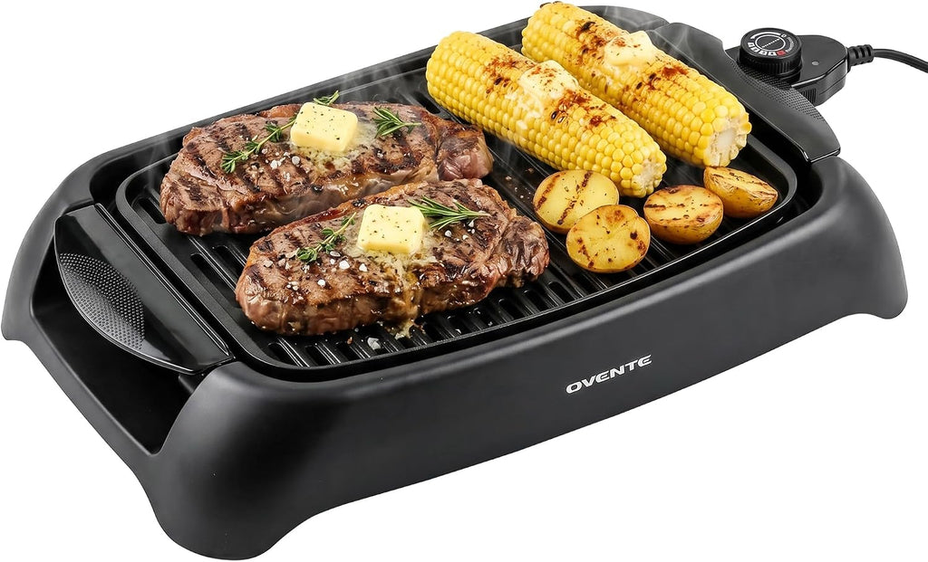 Electric Indoor Grill, 13x10 Inch Non-Stick Plate, Black GD1632NLB