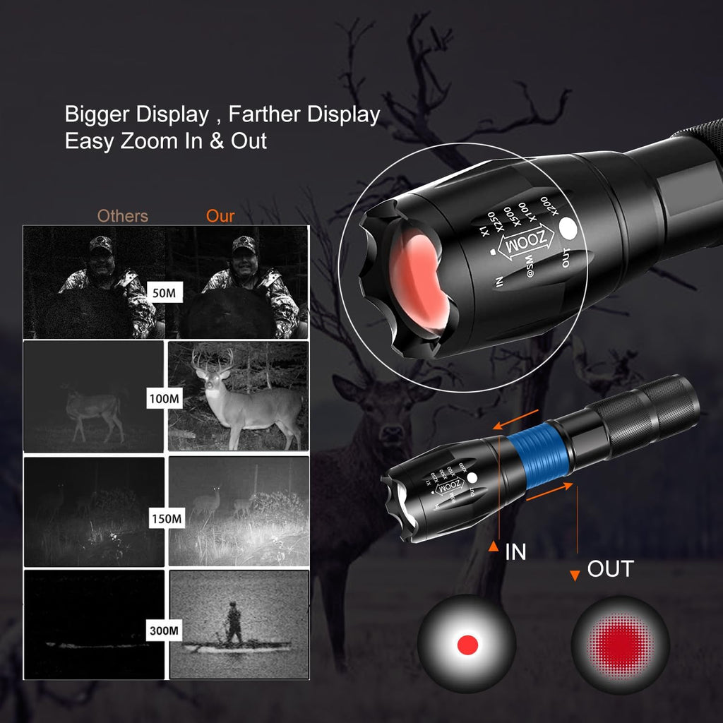 DIY Rifle Night Vision Scope with CCD and Flashlight for Riflescope Hunting