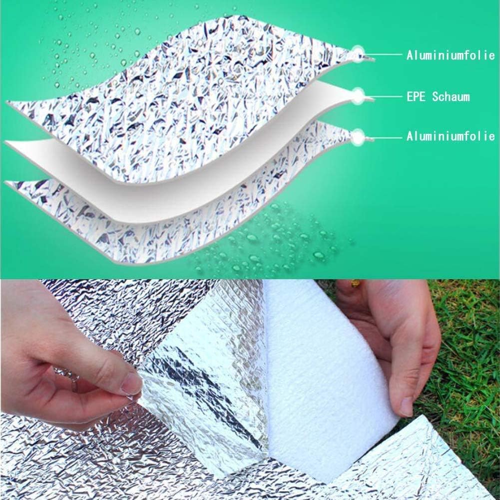 Camping Mat Insulated Sleeping Pad 78.7" x 59" Tent Floor Thermal Blanket | Reflecting Heat keep sleeping warm