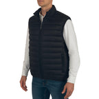 Clark Mens Puffer Vest Down Alternative Water Resistant Packable Outerwear Zip Up Pockets Warm Versatile Layer BLK Large