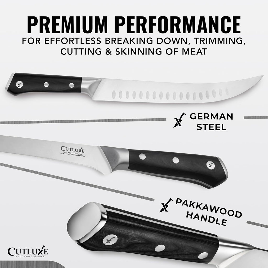 Butcher Carving Set, Cimeter Breaking & Boning Knife for Meat