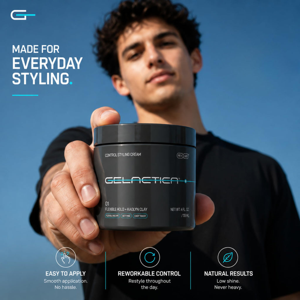 Control Styling Cream Pomade for Men Medium Hold High Shine 4oz