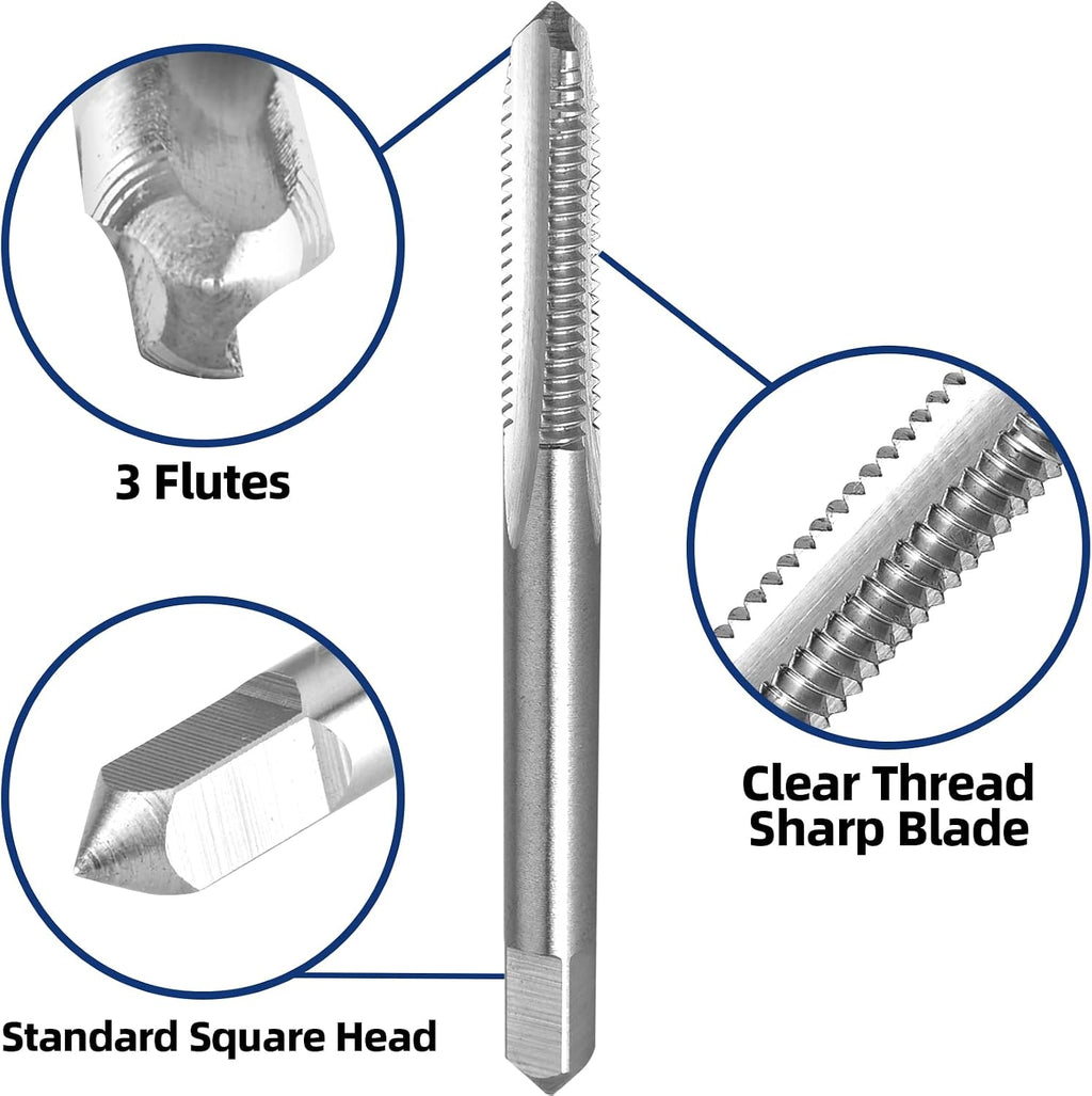 Burkit 2pcs No 6-32 UNC Thread Tap Right Hand