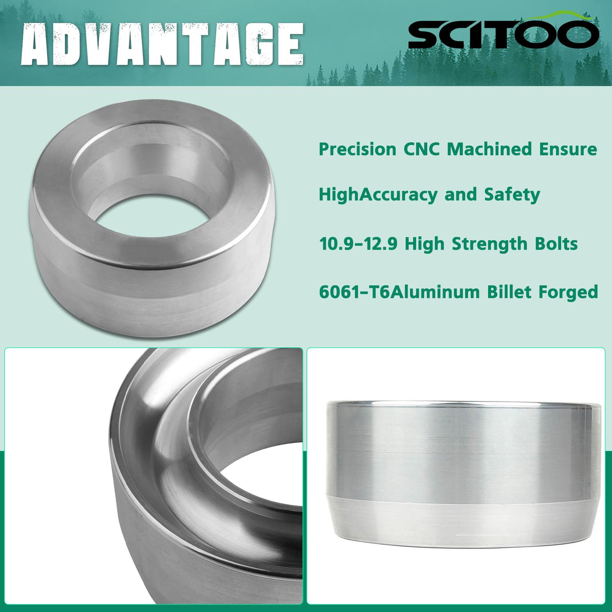SCITOO Front Rear Struts Shock 2.5" Front lift Kit 97-04 for Dakota