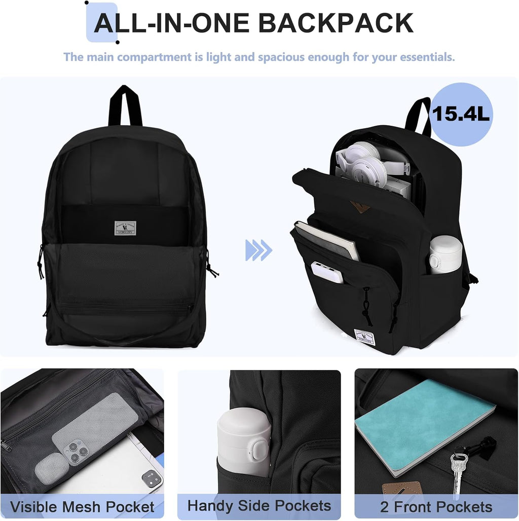 Kids Backpack for School Travel,16.7 Inch Lightweight Bookbag | Small School Bag for Boys Girls, Adjustable Straps