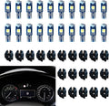 NTNEV Led Bulb Dash Lights Super Bright, T5 37 74 LED Bulb with Twist Lock Socket PC74 PC37 Dashboard Instrument Panel Gauge Cluster Light, Map Vanity Mirror Glove Box Indicator Light (White)