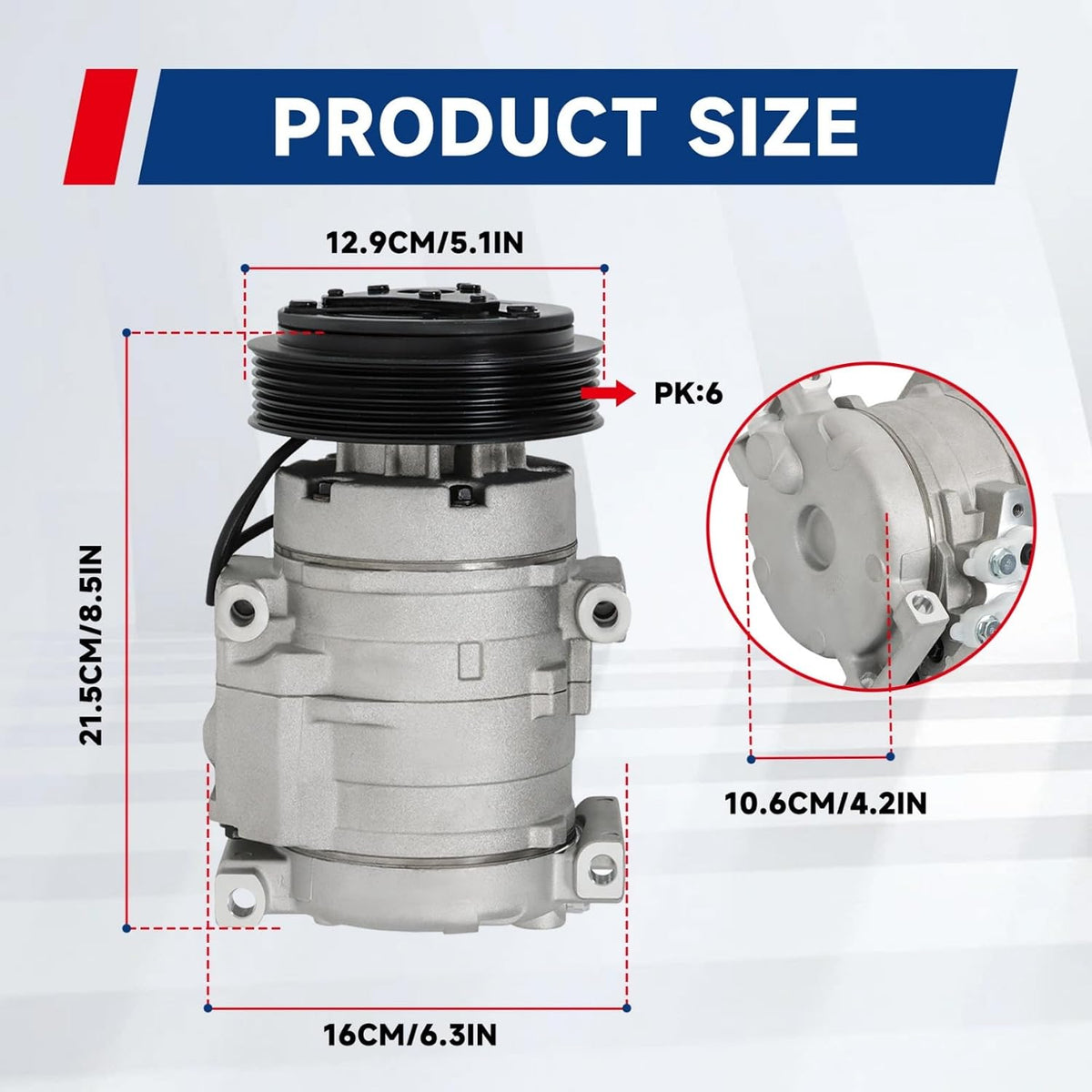 waltyotur AC Compressor Replacement for CO 10736C