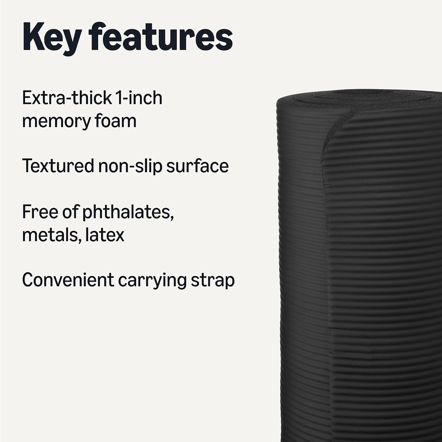 Extra Thick Exercise Yoga Mat with Carrying Strap
