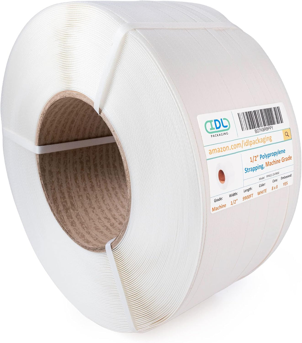 1/2" x 9900' Polypropylene (PP) Strapping Roll, USA-Made
