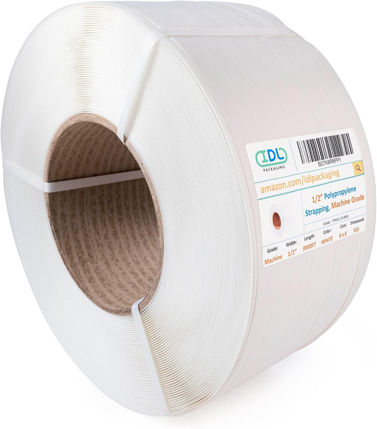 1/2" x 9900' Polypropylene (PP) Strapping Roll, USA-Made
