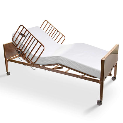 Full Electric Hospital Bed for Home Use with Half Rails - Medical Bed for Long Term Care and Medical Facilities - 36"