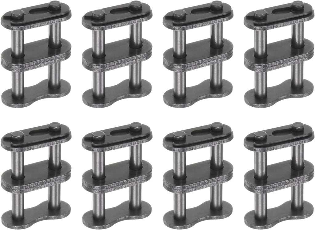 UXCELL 8Pcs #40-2/08A-2 Double Roller Chain Connecting Links 12.7mm Pitch Carbon Steel Master Connector Link
