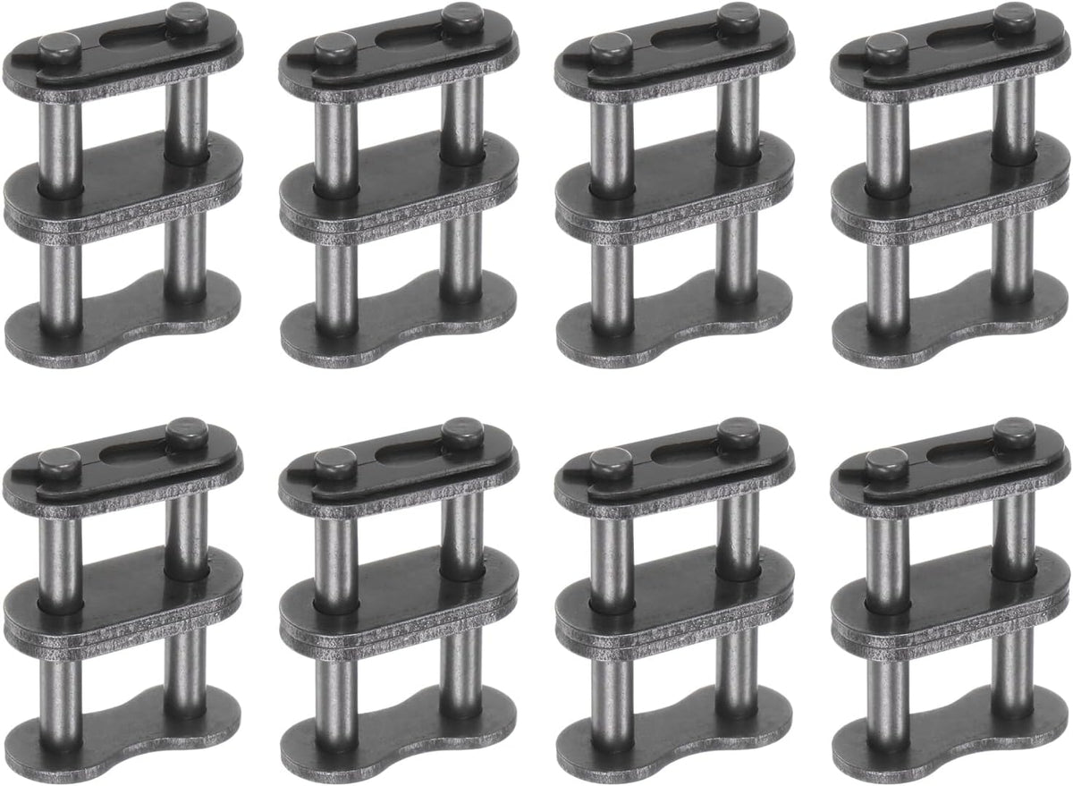 UXCELL 8Pcs #40-2/08A-2 Double Roller Chain Connecting Links 12.7mm Pitch Carbon Steel Master Connector Link