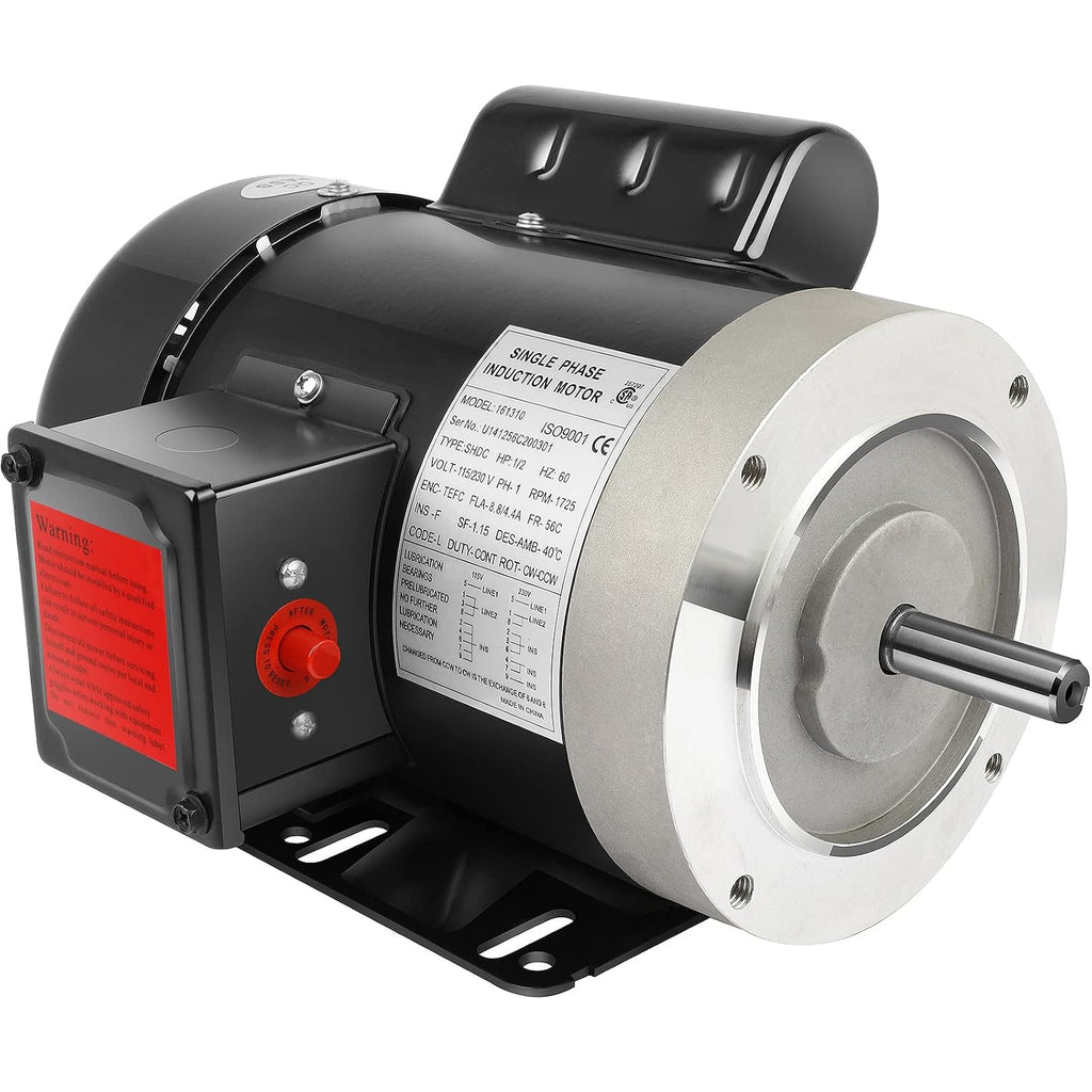 1/2HP General Electric Motor 1725RPM Single Phase 115/230V CW/CCW TEFC