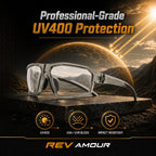 REV Amour Z87+ Safety Glasses UV400 (Blush Drift)