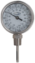 Dixon 31040104 Model 31 Bi-Metal Thermometer Bottom Connected 90 Degree Angle, 3" Face