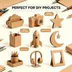 Thin 22pt Chipboard Sheets 8.5 x 11, 150 Kraft Cardboard for Crafts