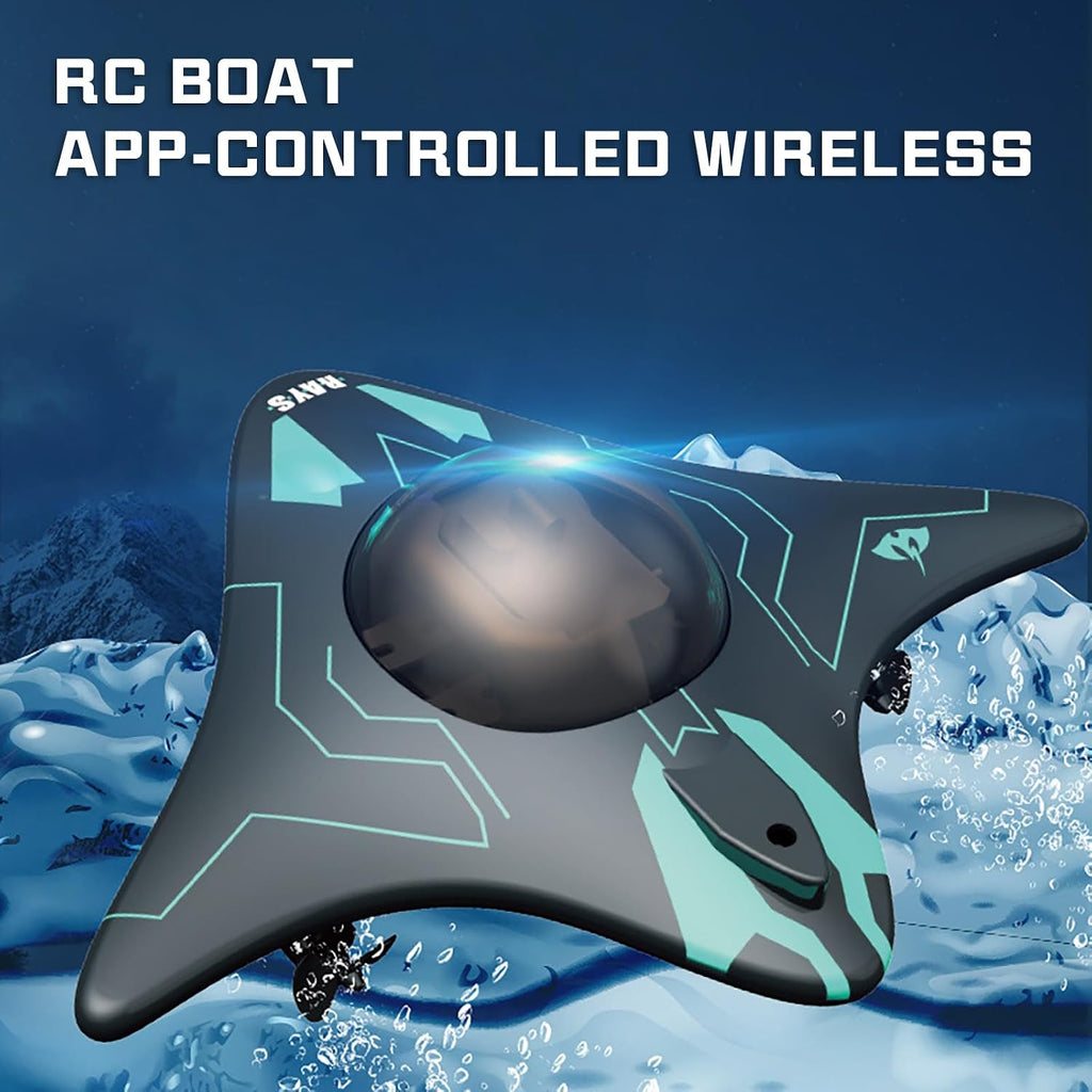 RC Boat with Camera - 6 CH Waterproof Remote Control Boat for Pools & Lakes, App Control for iOS & Android, Real-Time