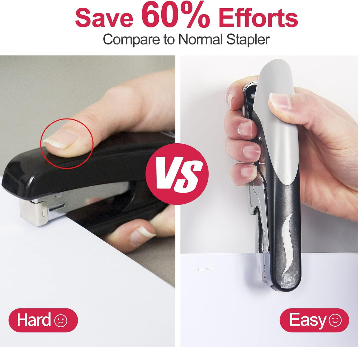 Stapler Heavy Duty with 1000 Staples and Staples Remover, 20 Sheet Capacity, Office Desk Stapler for Stapling Home