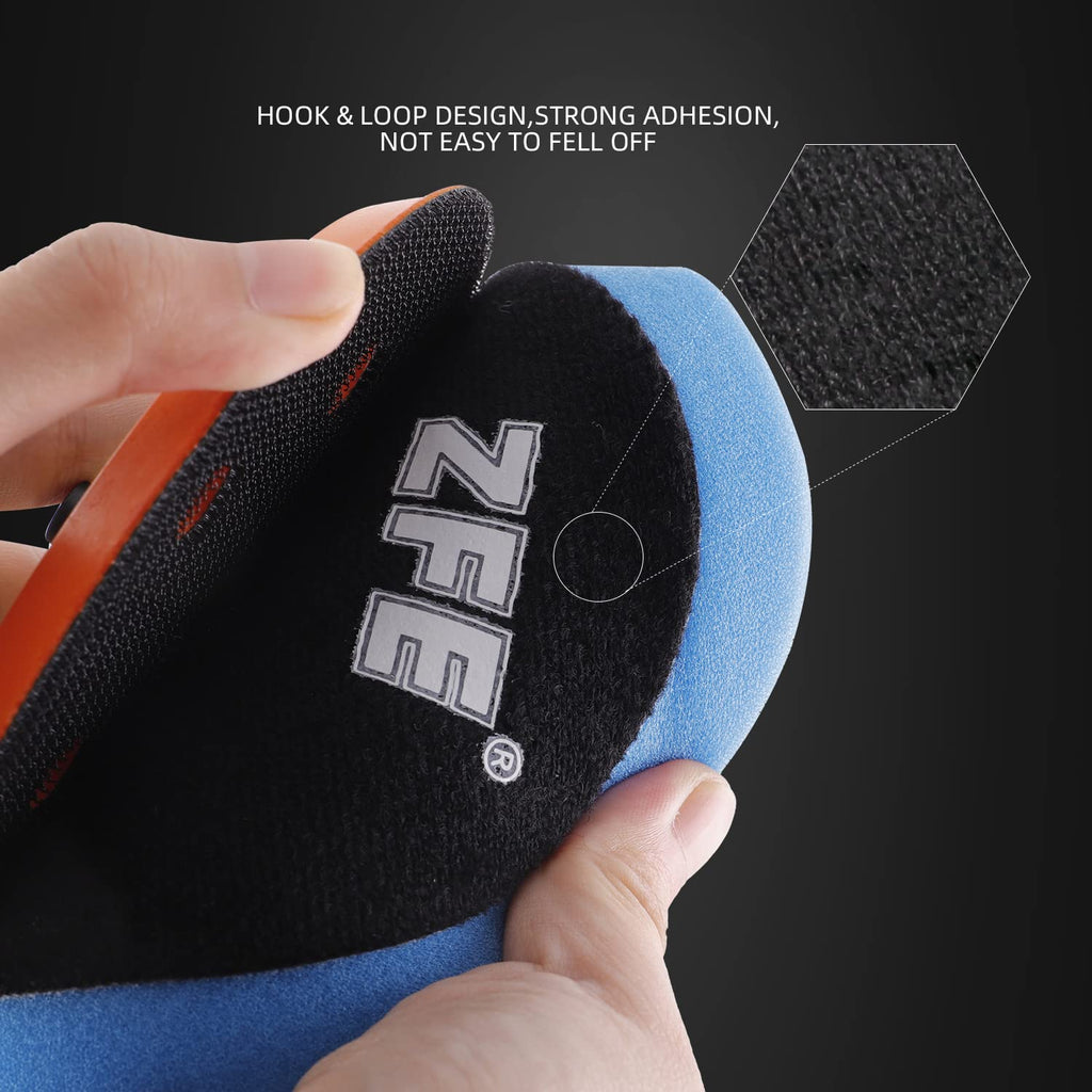 Buffing Polishing Pads, ZFE 7Pcs 6"(150mm) Waffle Foam Buffing Pads Polishing Pads Wool Pad Kit for 6Inch Backing