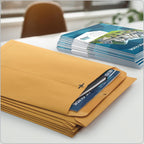 9 x 12 Clasp Envelopes, Clasp and Gummed Closures for Storing or Mailing, Extra Heavy-Duty 32 lb Kraft Paper, 100 per