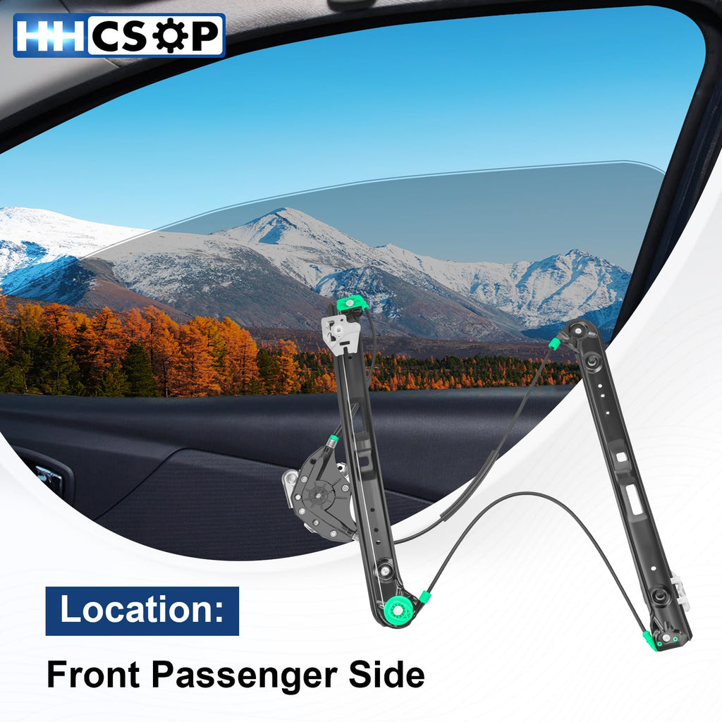 Front Right Passenger Side Power Window Regulator Without Motor for BMW E46