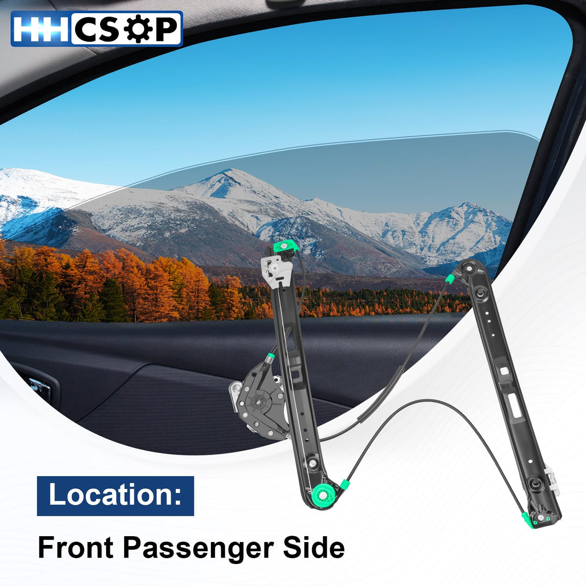 Front Right Passenger Side Power Window Regulator Without Motor for BMW E46