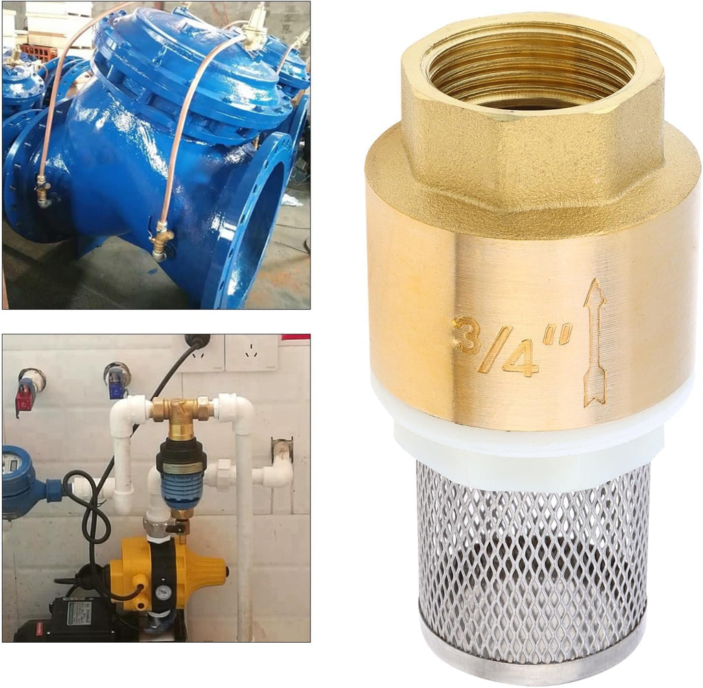 3/4" Brass Foot Valve with Filter DN20 Water Pump Bottom Check Valves
