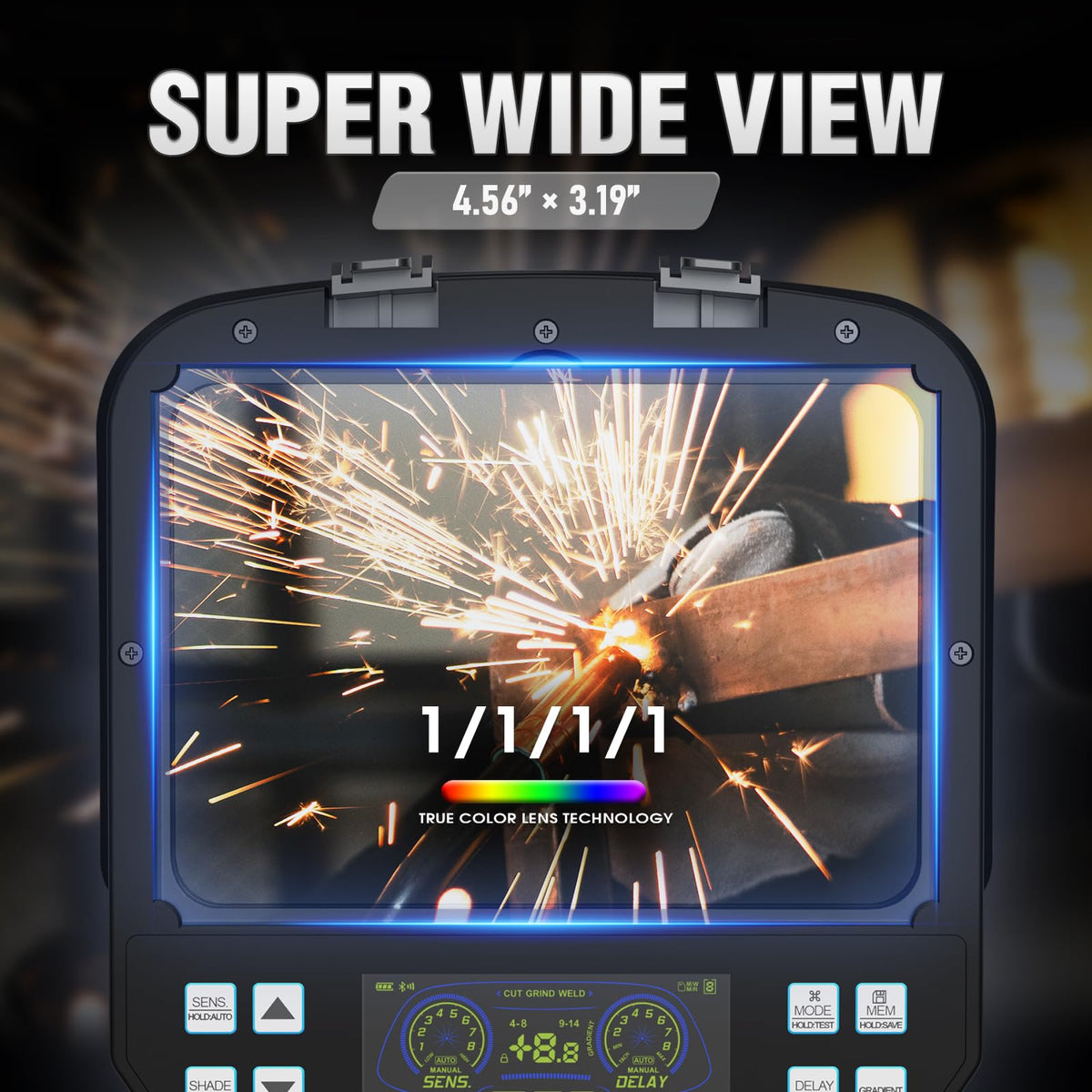 True Color Welding Helmet, Smart LCD Auto Shade