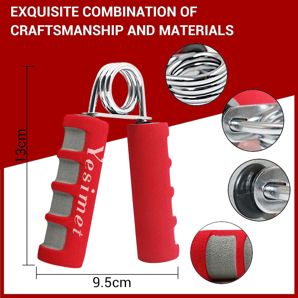 Hand Grip Strengthener Set,2 Pack Forearm exerciser, Finger Trainer,Hand Gripper- Soft Foam Hand Exerciser for