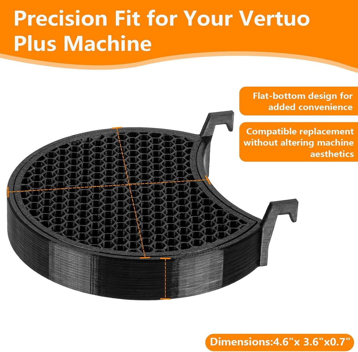 Drip Tray for Nespresso Compatible with Vertuo Plus Replacement(8MM)