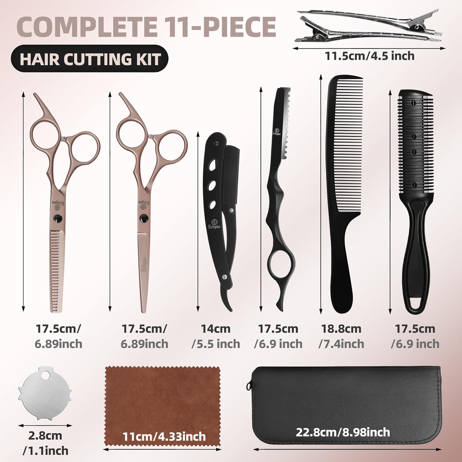 Hair Cutting Scissors Thinning Shears Kit | Barber Hair Texturizing Shears for Professional Hairdresser or Home Use