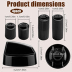 Universal Control Knobs Replacement Kit - 4 Pack Black Oven Control Knobs Replacement with 12 Adapters, Upgraded