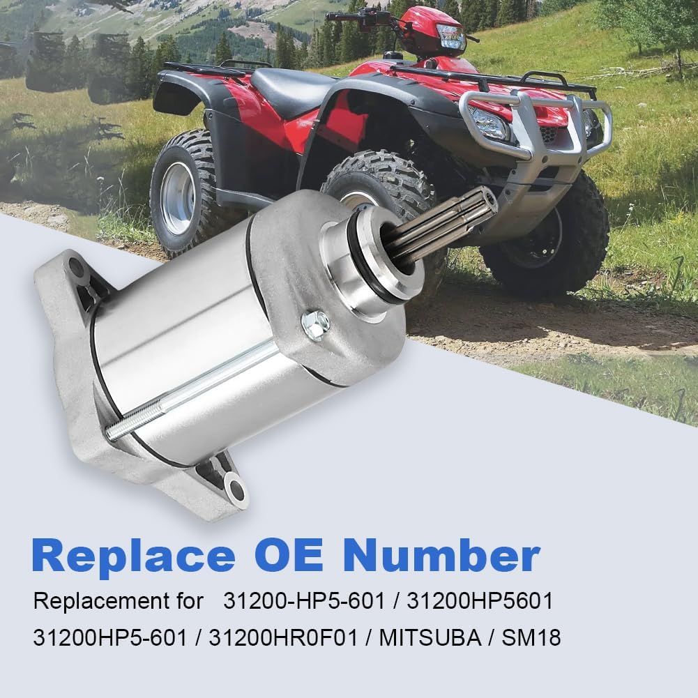 Starter Motor Compatible with 2007-2019 Honda Rancher 420 1200-HP5-601