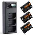 3-Pack LP-E6P Battery Charger, 2400mAh R6 Mark III Battery Compatible with Canon R6 Mark II III, R5 Mark II, C50