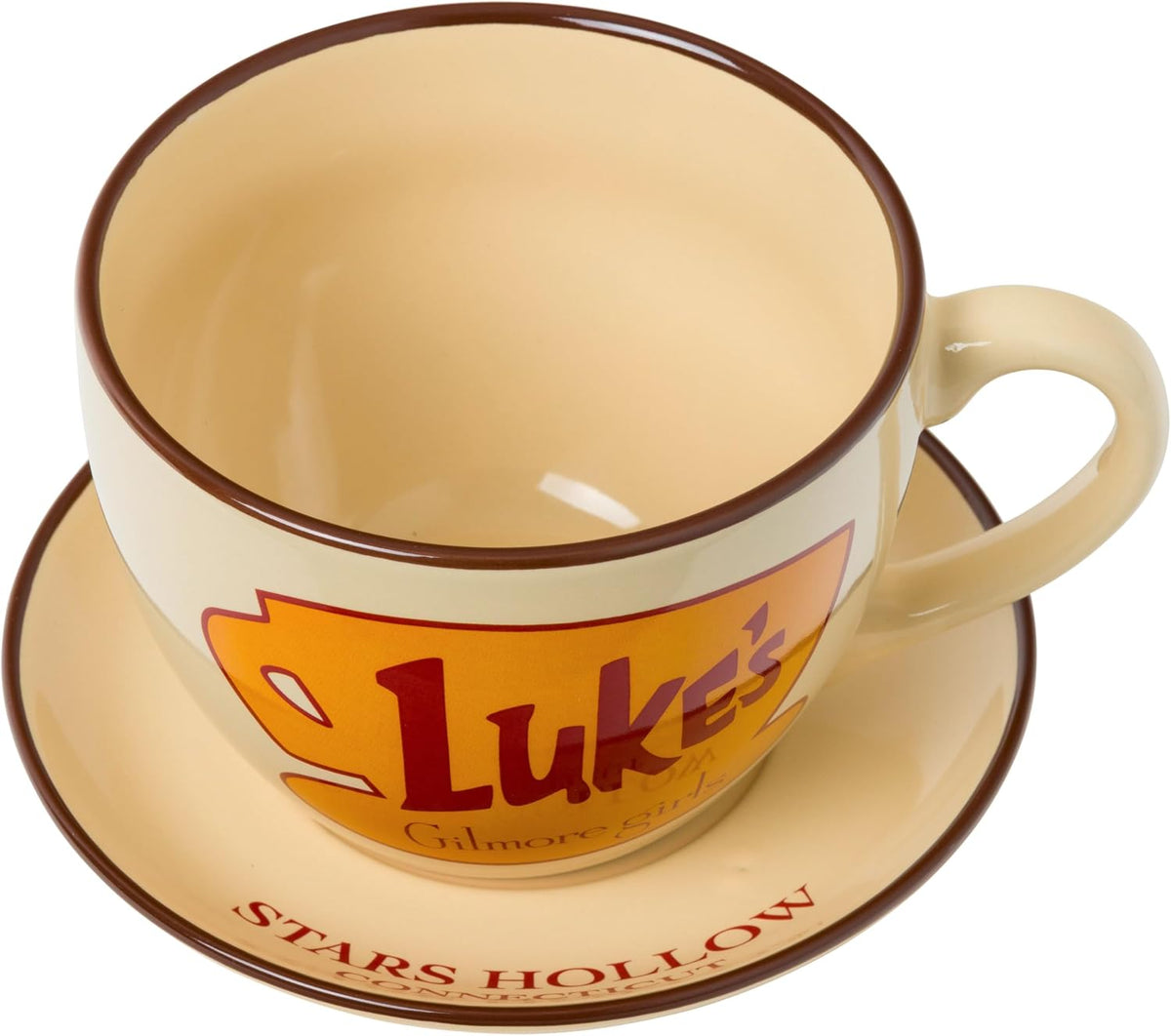 Gilmore Girls Logo, Oversized Teacup and Saucer, 22oz