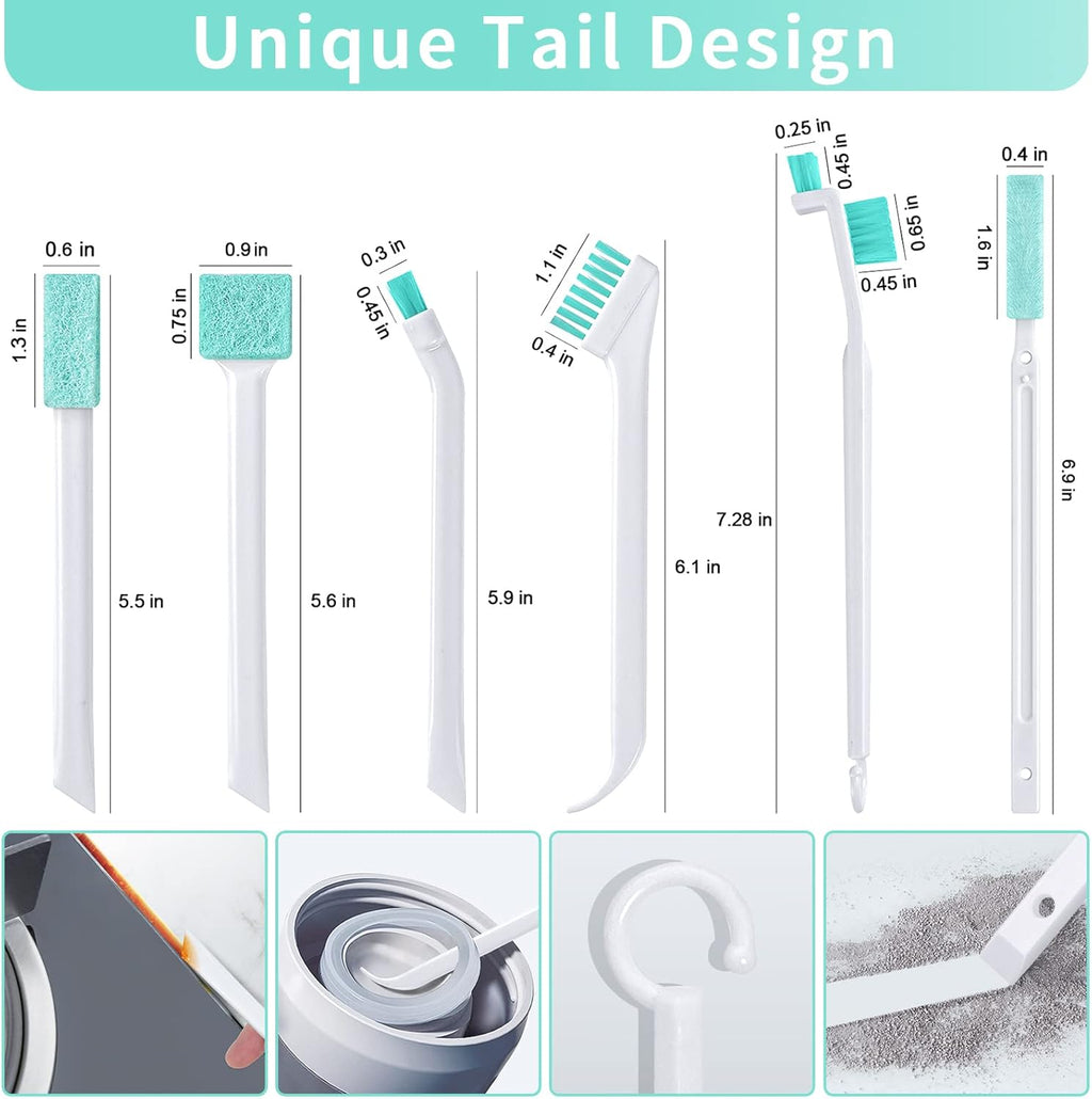 Small Cleaning Brush Tight Spaces, 8pcs Crevice Cleaning Brushes Tool for Household Use, Tiny Cleaning Brush Mini