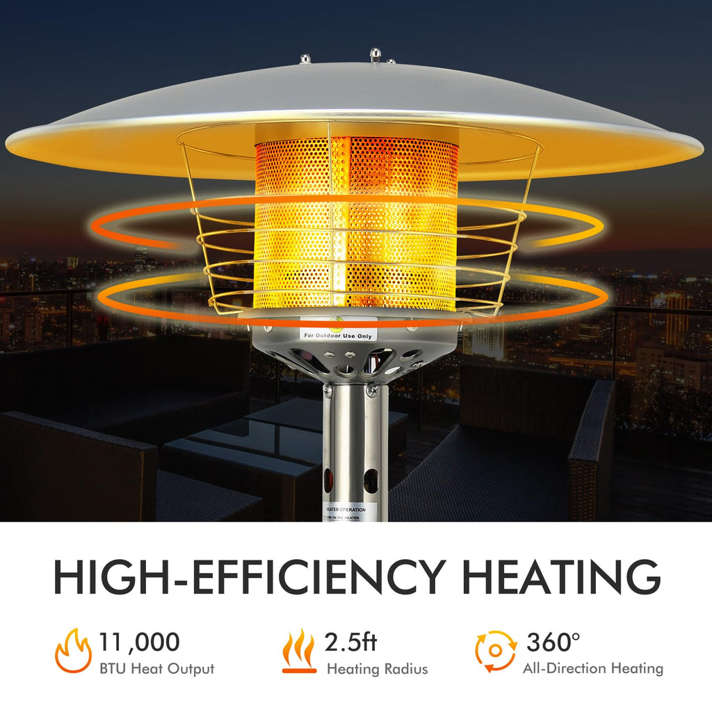 Propane Tabletop Patio Heater, 11000 BTU