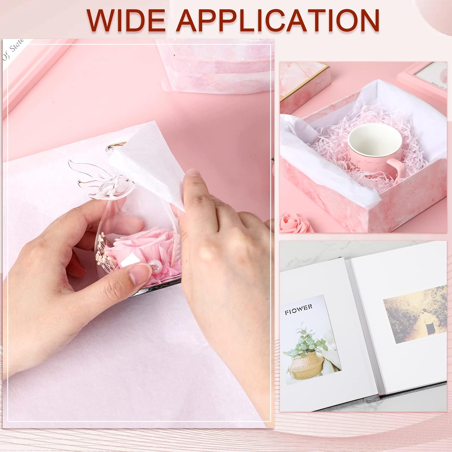 200 Pcs 24 x 36 Inch Archival Acid Free Tissue Paper Unbuffered No Acid No Lignin Archival Packing Paper for Artwork
